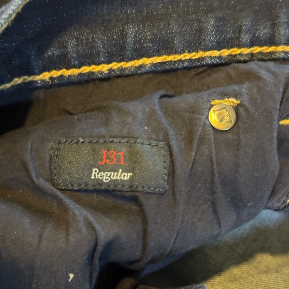 Armani Jeans Mens J31 Regular Fit Straight Leg Denim 33  Dark Blue Work Casual - Picture 4 of 11